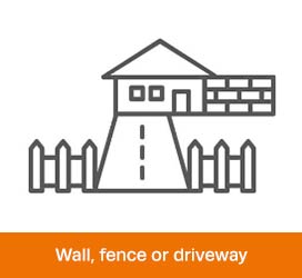 Wall, Fence or Driveway